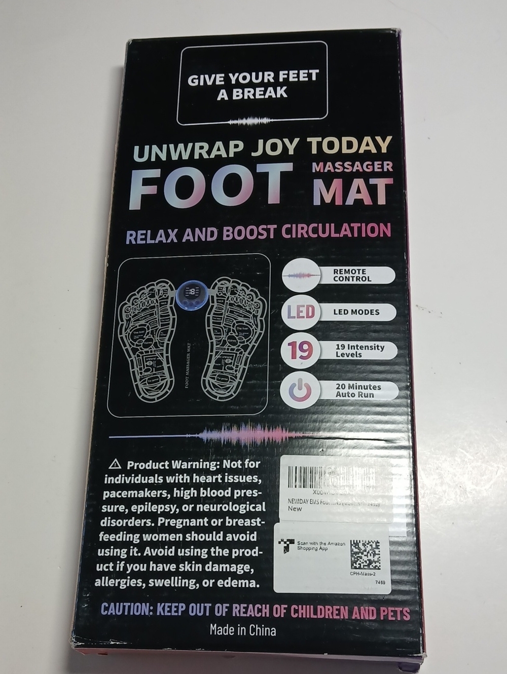 EMS Foot Massager Mat -  By Phixnozar- NIB